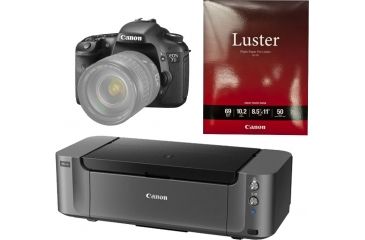 Image of Canon Pixma PRO-10 Printer, Photo Paper, and EOS 7 Camera Body Only