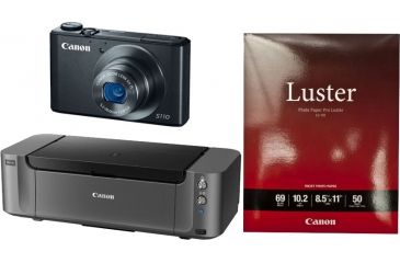 Image of Canon S110 Camera, Photo Paper, and Pixma PRO-10 Printer
