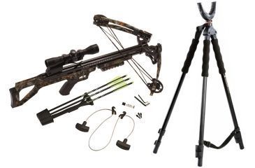 Image of Carbon Express Covert 3.4, Crossbow, 20255 W/ Vanguard Quest Tripod