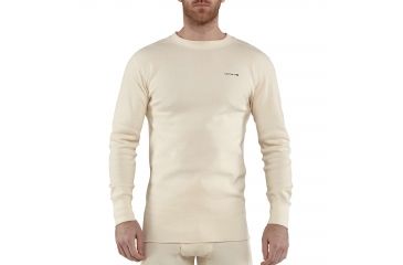 Image of Carhartt Base Force Cotton Super Cold Weather Crewneck Top for Mens, Natural, 2XL/Regular 100639-103-REG-2XL