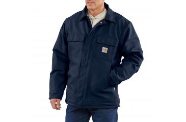 Image of Carhartt Flame-Resistant Duck Traditional Coat, Dark Navy, Large/Regular 101618-410-REG-L