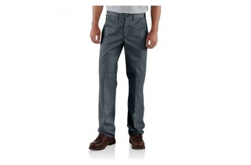Image of Carhartt Twill Double-Front Work Pant - Men's-Dark Gray-33 Waist-Regular Inseam