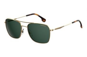 Image of Carrera 130/S Sunglasses CA130S-0J5G-QT-5819 - Gold Frame, Green Lenses, Lens Diameter 58mm, Distance Between Lenses 19mm