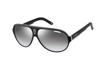 Image of Carrera 25 Sunglasses - Black White Gray Frame, Gray Mirror Gradient Silver Lenses CA25S0WZFIC