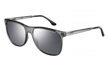 Image of Carrera 6011/S Sunglasses CA6011S-08JX-T4-5717 - Light Gray Frame, Black Mirror Lenses, Lens Diameter 57mm, Distance Between Lenses 17mm