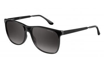 Image of Carrera 6011/S Sunglasses CA6011S-0GVB-N6-5717 - Shiny Black Frame, Gray Gradient Lenses, Lens Diameter 57mm, Distance Between Lenses 17mm