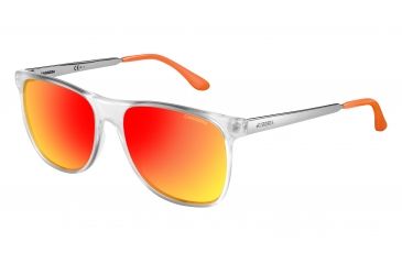 Image of Carrera 6011/S Sunglasses CA6011S-0BTY-ZP-5717 - Bianc Ruthenium Frame, Gray Mi Orange Lenses, Lens Diameter 57mm, Distance Between Lenses 17mm