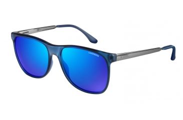 Image of Carrera 6011/S Sunglasses CA6011S-08JY-Z0-5717 - Transparent Blue Frame, Ml Blue Lenses, Lens Diameter 57mm, Distance Between Lenses 17mm