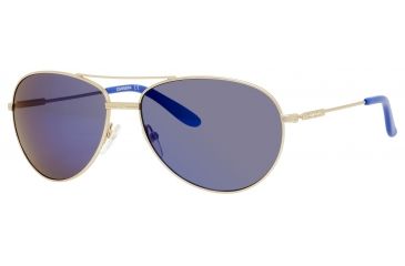 Image of Carrera 69/S Sunglasses CA69S-0AOZ-XT-6015 - Semi Matte Gold Frame, Blue Sky Miror Lenses, Lens Diameter 60mm, Distance Between Lenses 15mm