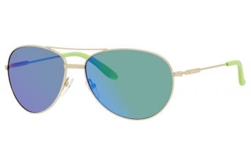 Image of Carrera 69/S Sunglasses CA69S-0AOZ-Z9-6015 - Semi Matte Gold Frame, Black Mirror Lenses, Lens Diameter 60mm, Distance Between Lenses 15mm