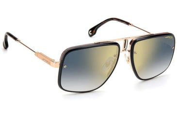 Image of Carrera CA Glory II Sunglasses, Gold Copper Frame, Blue Shaded Lens with gold-tone mirrored coating, 716736299198