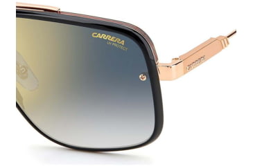 Image of Carrera CA Glory II Sunglasses, Gold Copper Frame, Blue Shaded Lens with gold-tone mirrored coating, 716736299198