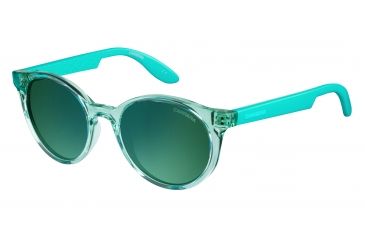 Image of Carrera Carrerino 14/S Sunglasses CARRE14S-0KRD-Z9-4618 - Aquamarine Frame, Green Multilayer Lenses, Lens Diameter 46mm, Distance Between Lenses 18mm