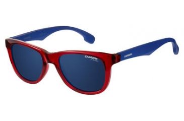 Image of Carrera Carrerino 20/S Sunglasses CARRE20S-0WIR-KU-4617 - Matte Blue/Red Frame, Blue Avio Lenses, Lens Diameter 46mm, Distance Between Lenses 17mm