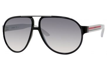 Image of Carrera Forever Mine/S Sunglasses FOREVES-0KI7-IC-6212 - Black Silver Frame, Gray Mirror Gradient Silver Lenses, Lens Diameter 62mm, Distance Between Lenses 12mm