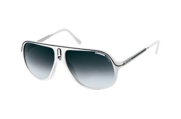 Image of Carrera Safari Sunglasses - White Black / Palladium Frame, Gray Gradient Lenses SAFARRS0CR57V