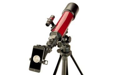 Image of Carson RedPlanet 25 - 56x80mm Refractor Telescope w/Smartphone Adapter, Red, RP-200SP