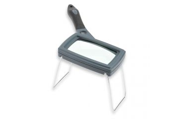 Image of Carson 2x Soft-Grip Glass Magnifier with 11.5x Spot Lens and Stand