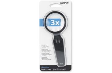 Image of Carson 3x Handheld Mangifier w/6x Spot Lens, Black, Small, DS-50GL