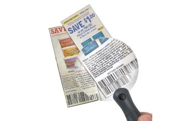 Image of Carson ChargeIt LED Lighted Magnifier, Grey, 3.4 x 1.2 x 7.9 Inches, UM-90