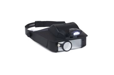 Image of Carson LumiVisor 2x/3x/5x/6x LED Lighted Head Visor Magnifier Loupe, Black LV-10