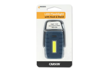 Image of Carson Optical LED Flashlight w/ Hook and Stand, Blue, 1.9 in x 0.6 in x 3.3 in, KL-20