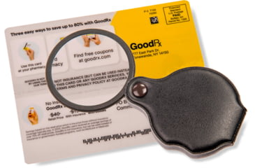 Image of Carson Slide-OpenGlass Magnifier 4x w/Attached Case, Black, Small, GN-11