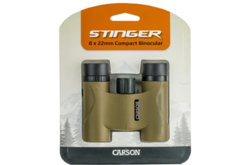 Image of Carson Stinger 8x22mm Compact Binoculars, Brass, HW-822