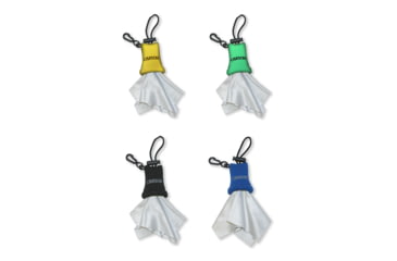 Image of Carson Stuff-It MicroFiber Assorted Lens Cloths, 4 Pack, Blue/Black/Yellow/Green SN-50AS