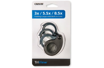 Image of Carson TriView 3x / 6x / 8.5x Folding Loupe Magnifier, TV36