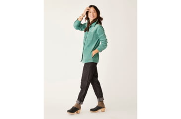 Image of Carve Designs Hudson Stretch Cord Shacket - Womens, Forest, Extra Small, JCSK99-326-XS
