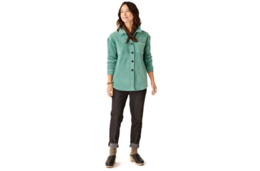 Image of Carve Designs Hudson Stretch Cord Shacket - Womens, Forest, Extra Small, JCSK99-326-XS