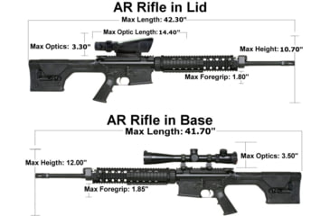 Image of Case Club 2 AR15 Rifle Case, Black, Large, CC6064HXYW2AR