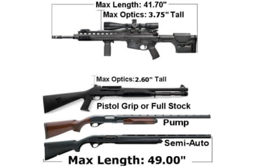 Image of Case Club 3 Gun Competition Case, Black, Large, CC6064HXYW3GUN