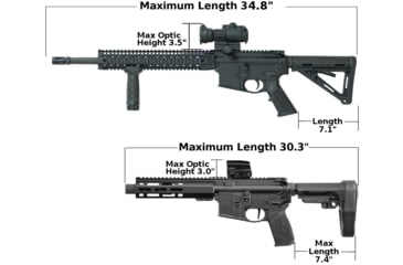 Image of Case Club AR15 Pistol/SBR and AR15 Case, Black, Small, CC6108HXYWSBRAR