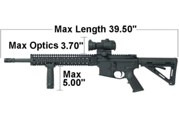 Image of Case Club AR15 Rifle Carry Case, Black, Medium, CC6500FLAR15