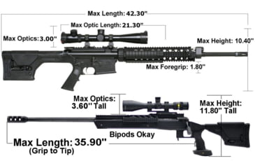 Image of Case Club Precision Rifle and AR Case, Black, Large, CC6064HXYWPREAR