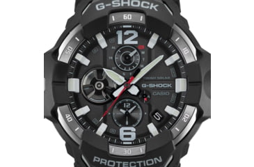 Image of Casio G-Shock Gravity Master Men's Analog-Digital Watch, 55mm Case Diameter, Steel Bezel, Black Bio-based Resin Band, GRB300-1A, GRB300-1A