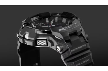 Image of Casio G-Shock Gravity Master Men's Analog-Digital Watch, 55mm Case Diameter, Steel Bezel, Black Bio-based Resin Band, GRB300-1A, GRB300-1A