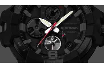 Image of Casio G-Shock Gravity Master Men's Analog-Digital Watch, 55mm Case Diameter, Steel Bezel, Black Bio-based Resin Band, GRB300-1A, GRB300-1A