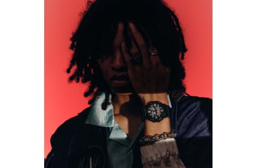 Image of Casio G-Shock Mens Analog-Digital Movement Watch, 55 mm Case Diameter, Resin, Black, Bio-based Resin, GA-010-1A1CR