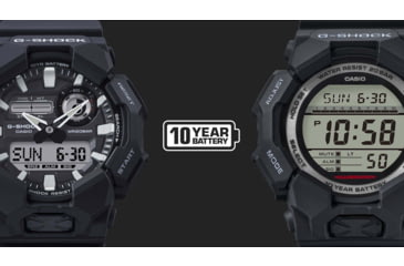 Image of Casio G-Shock Mens Digital Movement Watch, 52 mm Case Diameter, Resin, Black, Bio-based Resin, GD-010-1A1CR
