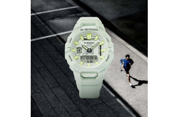 Image of Casio G-Shock Mens Move Analog-Digital Watch w/Bluetooth Connect/Step Tracker, 49 mm Case Diameter, Resin, White, Bio-based Resin, GBA-950-7ACR