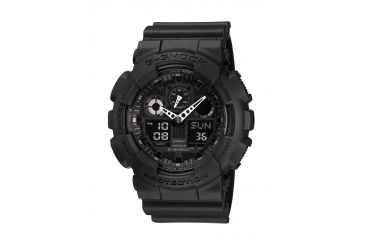 Image of Casio Tactical G Shock Military Black Watch, Black, small GA100-1A1
