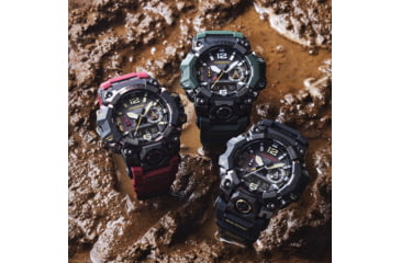 Image of Casio G-Shock Mudmaster Triple-Sensor Solar Watch - Mens, Black, GWG-B1000-1ACR