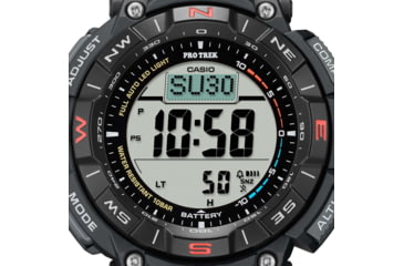 Image of Casio Outdoor Casio Pro Trek Solar Watch Triple Sensor Watching Featuring an Altimeter, Barometer, Digital Compass, Thermometer and 100M WR - Mens, Black, One Size, PRG340-1