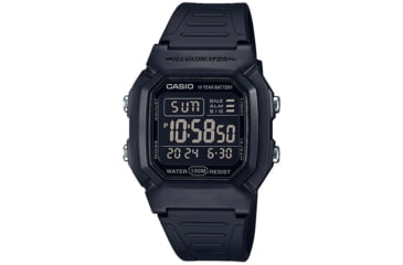 Image of Casio Outdoor Classic Digital Watch w/Dial, Dual Time and 5 Alarms - Mens, Black, One Size, W800H-1BV