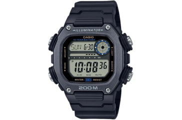 Image of Casio Outdoor Digital Watch w/200 Meter WR, World Time, 10-Year Battery and Resin Strap - Mens, Black, One Size, DW-291HX-1AV