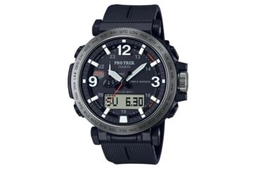 Image of Casio Outdoor Pro Trek Solar Powered Triple Sensor Word Time Watches w/Biomas Plastic Case and Strap - Mens, Black, One Size, PRW6611Y-1A