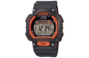 Image of Casio Outdoor SOLAR 100M Water Resistant ORANGE BLACK, Black STLS100H-4AV